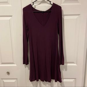 Express cotton v neck dress